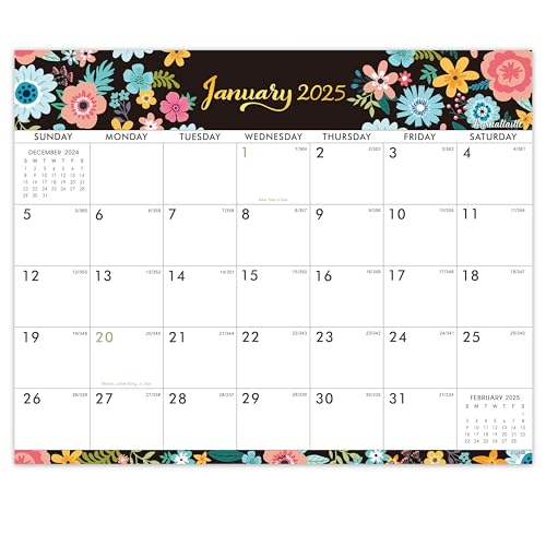 Kalender 2025 – Magnetischer Kalender für Kühlschrank, magnetischer Kalender 2025, Januar 2025 – Dez.2025, Kalender 2025, 20,3 x 25,4 cm, magnetischer Kalender, Julianische Daten, Abreißblock von Journaltastic