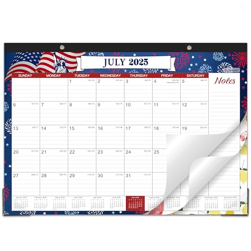 Tischkalender 2021–2022 – 18 Monatlicher Schreibtisch-/Wandkalender, 42,9 x 30,7 cm, Juli 2021–Dezember 2022, große linierte Blöcke + dickes Premium-Papier + Eckenschutz, 12 verschiedene Themen von Journaltastic