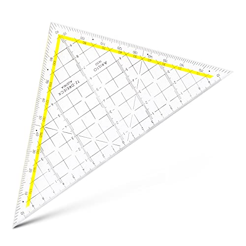 Aristo 1650/1 TZ-Dreieck (Hypotenuse 22,5 cm, Tuschenoppen, keine Facette, Plexiglas mit Tiefenprägung, Made in Austria) transparent von Jovi