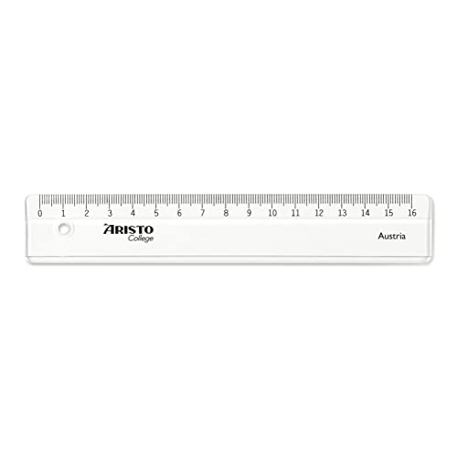 Aristo AR23017 GeoCollege-Lineal (16 cm) transparent, 20er Packung von Aristo