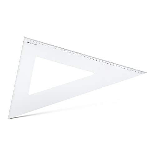Aristo AR6042 Dreieck 60° (lange Kathete 420mm, Hypotenuse 485mm, abriebfeste Tiefprägung der Teilung, Plexiglas) transparent von Aristo