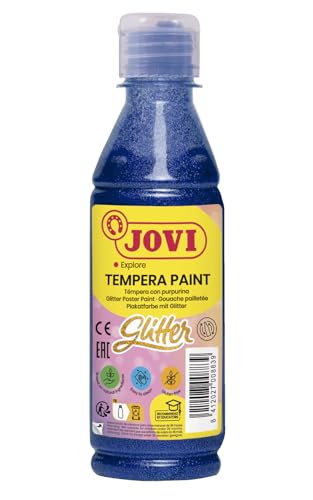 Jovi (51721) Glitter-Temperafarben, 250 ml, blau von Jovi