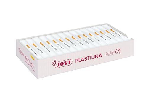 Jovi - PLASTILINA, Modelliermasse auf pflanzlicher Basis, 15 x 150 Gramm, Farbe weiß, große Plastizität, glutenfrei, ideal für Kinder ab 2 Jahren (7101) Jovi - PLASTILINA, Modelliermasse auf pflanzlicher Basis, 15 x 150 Gramm, Farbe weiß, große Plastizität, glutenfrei, ideal für Kinder ab 2 Jahren (7101) von Jovi