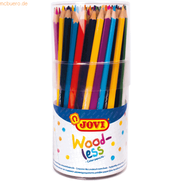 Jovi Buntstifte Woodless VE=84 Stück farbig sortiert Runddose von Jovi