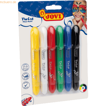 Jovi Kinderschminkstifte Twist Face Paint VE=6 Stück Blister Jovi Kinderschminkstifte Twist Face Paint VE=6 Stück Blister von Jovi