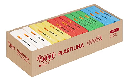 Jovi Knetmasse, 15 Tabletten à 350 g, Grundfarben, 3 x 5 Farben (72B) von Jovi