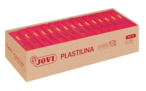 Jovi Plastilina, 15 Tabletten 350 gr, Rubinrot-Gehäuse (7206) von Jovi