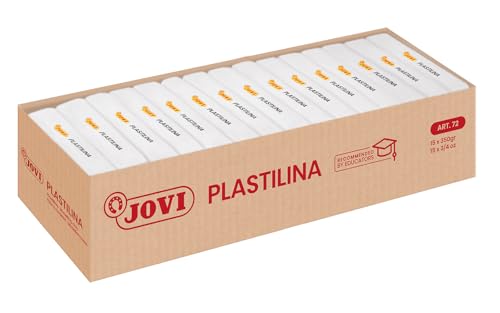 Jovi Plastilina, 15 Tabletten 350 gr, weiß-Gehäuse (7201) von Jovi