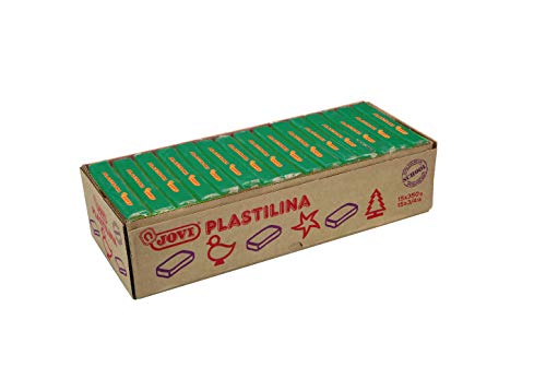 Jovi Plastilina Knetmasse, 15 Tabletten 350 g, dunkelgrün (7211), gramos von Jovi