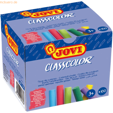 Jovi Tafelkreiden Classcolor VE=100 Stück farbig sortiert Staubschutzb von Jovi