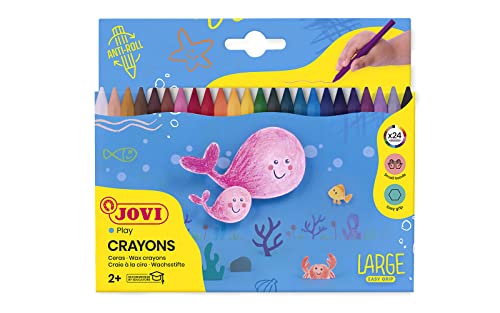 Jovi Wachsmalstifte Plasticolor, 6-kant Form, ab 3 Jahren, geruchlos, leicht auswaschbar, bruchsicher, radierbar, 24 Farben in einer Schachtel Jovi Wachsmalstifte Plasticolor, 6-kant Form, ab 3 Jahren, geruchlos, leicht auswaschbar, bruchsicher, radierbar, 24 Farben in einer Schachtel von Jovi