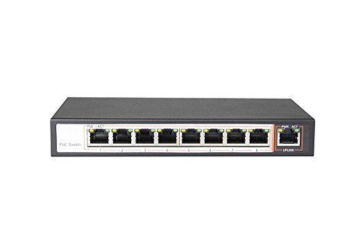 Jovision PS08 PoE Switch, 9 RJ45 Ports / 8 PoE Ports, 802.3af, 10/100 Mbps, max. Output 96W von Jovision