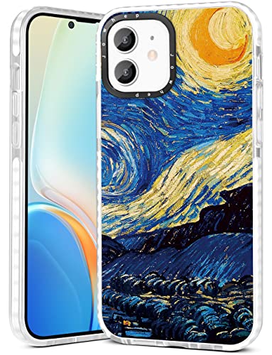 Jowhep Sternennacht für iPhone 11 6,1 Zoll Hülle Van Gogh Ästhetische Kunst Mädchen Kinder Jungen Frauen Handyhüllen Cover Design Stoßfest Weich TPU Bumper Schutzhülle für iPhone 11 6,1 Zoll von Jowhep