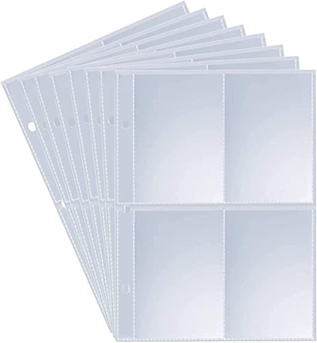 JoyHood 200 Taschen Sammelkarten Hüllen kompatibel mit PTCG - Leere Sammelalbum, Transparent Sammelkarten Zubehör - Spiel Karten Hüllen [4-Taschen] von JoyHood