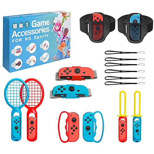 JoyHood Switch Sports Zubehör Set für Switch & OLED, 10 in 1 Family Party Switch Spiele Zubehör Kit für Joy-Con Controller, Geschenke für Kinder & Erwachsene JoyHood Switch Sports Zubehör Set für Switch & OLED, 10 in 1 Family Party Switch Spiele Zubehör Kit für Joy-Con Controller, Geschenke für Kinder & Erwachsene von JoyHood