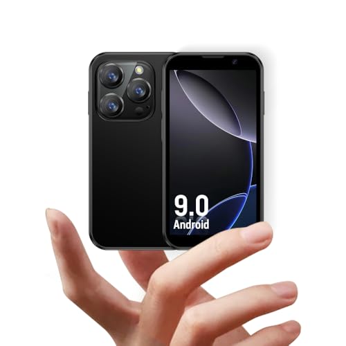 JoyZap Small Smartphone XS18pro Unlocked Mini Smartphone, 3,0-Zoll-Display, 900mAh Akku, Ultra Slim Body, 5MP Kamera, Kinder (Schwarz) von JoyZap
