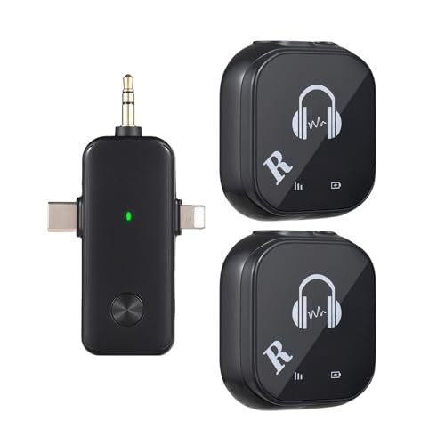 Joyance 5.8G Wirel In Ear Monitor System, Dual Channel IEM Ohrhörer mit 3-in-1-Sender und Empfänger für Studio, Bandprobe, Live-Performance, Wiederaufladbar Joyance 5.8G Wirel In Ear Monitor System, Dual Channel IEM Ohrhörer mit 3-in-1-Sender und Empfänger für Studio, Bandprobe, Live-Performance, Wiederaufladbar von Joyance
