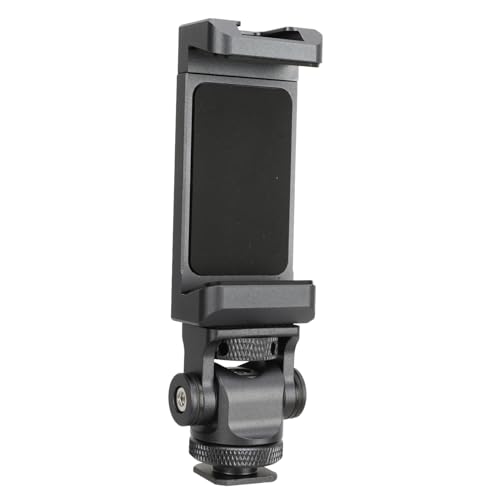 Joyance Aluminium-Stativhalterung, Kaltschuh-Unterstützung für vertikale und horizontale Verwendung, Universal-Smartphone-Klemme mit 6,35 mm Schraubenlöchern, Handy-Halterungsadapter Joyance Aluminium-Stativhalterung, Kaltschuh-Unterstützung für vertikale und horizontale Verwendung, Universal-Smartphone-Klemme mit 6,35 mm Schraubenlöchern, Handy-Halterungsadapter von Joyance