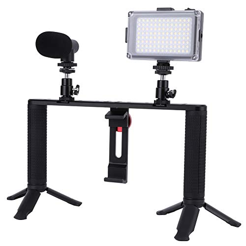 Joyance Handy Live Broadcast Cage Kit Aluminiumlegierung mit Mikrofon und Mini Stativ Handy Fotografie Video Shooting Käfig Leichtes Design von Joyance