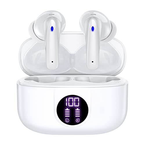 Joymy Bluetooth Kopfhörer In Ear, Kopfhörer Kabellos Bluetooth 5.3, IPX7 Wasserdicht, LED Anzeige, ANC+ENC Call Noise Cancelling,Touch Control, Kabellose Kopfhörer mit USB-C-Schnellladung von Joymy