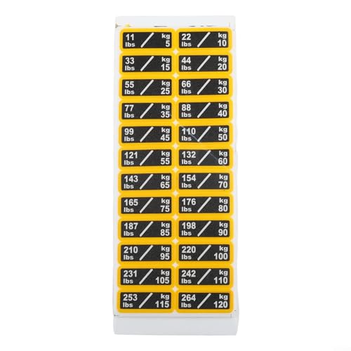1 Bogen Gewichtsaufkleber Etiketten Gewichtsstapel Etiketten 5kg bis 120kg Kraftgeräteetikett Beschwerter Block Aufkleber für Fitnessgeräte 1 Bogen Gewichtsaufkleber Etiketten Gewichtsstapel Etiketten 5kg bis 120kg Kraftgeräteetikett Beschwerter Block Aufkleber für Fitnessgeräte von JoyousMall
