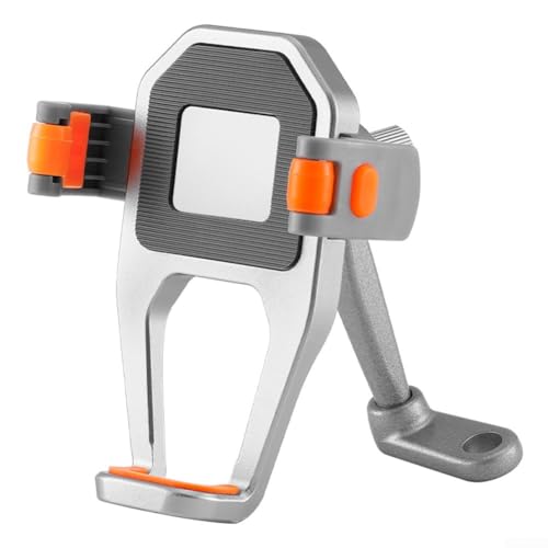 JoyousMall Fahrrad-Handyhalterung, schnell zu installieren, sturzsicher, Motorrad-Telefonhalterung für Mountain/Roller/Schmutz für Navigation und Musik, 360° verstellbar (Lenker-Modell grau) von JoyousMall