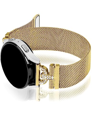 JOYOZY Magnetische Bänder kompatibel mit Samsung Galaxy Watch 5/6/4 40 mm 44 mm/Galaxy Watch 5 Pro 45 mm/Galaxy Watch 4/6 Classic 42 mm 46 mm 43 mm 47 mm/Active 2 Bänder, 20 mm D-förmig mit von Joyozy