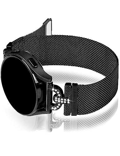 JOYOZY Magnetische Bänder kompatibel mit Samsung Galaxy Watch 5/6/4 40 mm 44 mm/Galaxy Watch 5 Pro 45 mm/Galaxy Watch 4/6 Classic 42 mm 46 mm 43 mm 47 mm/Active 2 Bänder, 20 mm D-förmig mit von Joyozy