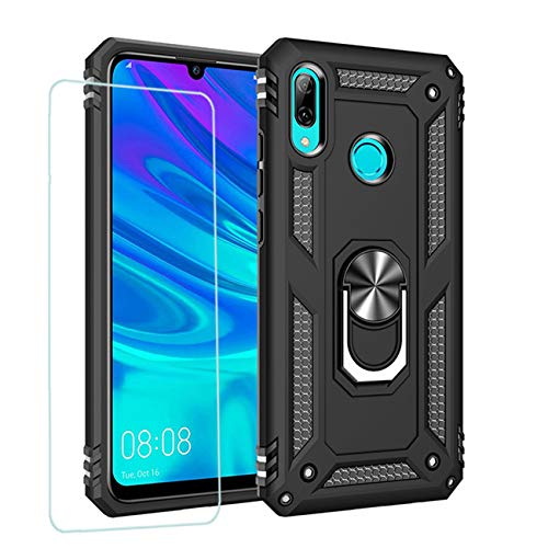 JOYTAG Hülle für Huawei P Smart 2019 handyHülle+ Gehärtetes Glas Schutzfolie Silikon TPU 360 Grad Drehring aus Halter magnetisch Autotelefon case-Schwarz JOYTAG Hülle für Huawei P Smart 2019 handyHülle+ Gehärtetes Glas Schutzfolie Silikon TPU 360 Grad Drehring aus Halter magnetisch Autotelefon case-Schwarz von JOYTAG