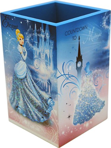 Joy Toy 90002 - Disney Cinderella Stiftehalter aus Holz, Geschenkpackung, 7 x 7 x 11 cm von Joytoy
