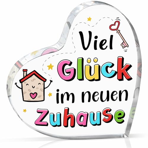 JOYVADO Einzugsgeschenke Haus - Einzugsgeschenke Wohnung Herzförmige Acryldekoration - Geschenk zum Einzug ins Haus, Richtfest Geschenk, Einweihungsgeschenk Wohnung Haus, Neue Wohnung Geschenke JOYVADO Einzugsgeschenke Haus - Einzugsgeschenke Wohnung Herzförmige Acryldekoration - Geschenk zum Einzug ins Haus, Richtfest Geschenk, Einweihungsgeschenk Wohnung Haus, Neue Wohnung Geschenke von Joyvado