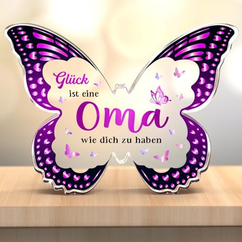 Joyvado Muttertagsgeschenk für Oma, Schmetterlings Acryl Briefbeschwerer, Sinnvolle Geschenk für Oma zum Muttertag Geburtstag Weihnachten Joyvado Muttertagsgeschenk für Oma, Schmetterlings Acryl Briefbeschwerer, Sinnvolle Geschenk für Oma zum Muttertag Geburtstag Weihnachten von Joyvado
