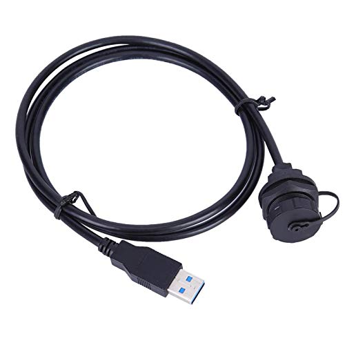 Einbaubuchse Kabel mit Halterung, USB 3.0 Anschluss Typ A Buchse Verlängerungskabel Extension Dash Flush Mount Cable Panel Unterputzkabel für Mobiltelefone Digitale Festplatten Motorcycle Radio von Joyzan