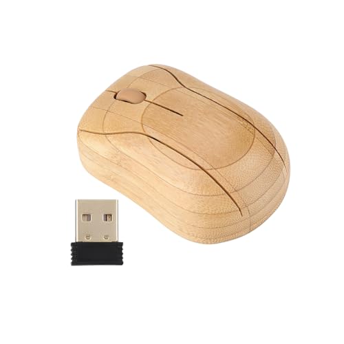 Joyzan Kabellose optische Bambusmaus Silent Mouse Kabellose Computermaus Kleine Holzmaus mit Empfänger für PC, Laptop, Notebook, Computer Joyzan Kabellose optische Bambusmaus Silent Mouse Kabellose Computermaus Kleine Holzmaus mit Empfänger für PC, Laptop, Notebook, Computer von Joyzan