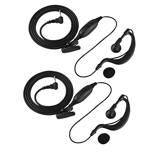 Joyzan Walkie-Talkie-Ohrhörer, 2,5 mm, Einzeldraht-Kopfhörer, Mikrofon, Ohrbügel, Headsets mit Mikrofon, G-förmig, einpolig, verdeckte Akustikschlauch-Ohrhörer für Zwei-Wege-Radio von Joyzan