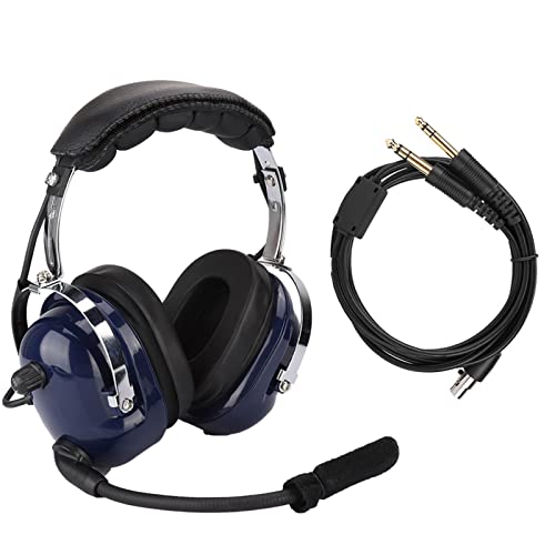Joyzan Winddichter 3,5-mm-Kopfhörer, Piloten-Headset mit klarer Stimme Allgemeine Rauschunterdrückung, Doppelstecker-Kopfhörer mit Mikrofon, verstellbarem Kopfbügel, Luftfahrt-Headset für Piloten Joyzan Winddichter 3,5-mm-Kopfhörer, Piloten-Headset mit klarer Stimme Allgemeine Rauschunterdrückung, Doppelstecker-Kopfhörer mit Mikrofon, verstellbarem Kopfbügel, Luftfahrt-Headset für Piloten von Joyzan