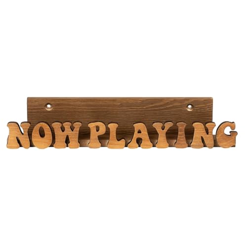 Jrifedptry Now Playing Vinyl-Schallplattenständer, Wandhalterung, Massivholz, Album-Regalhalterung, Hängeaufbewahrung, LP-Halter für Musik von Jrifedptry