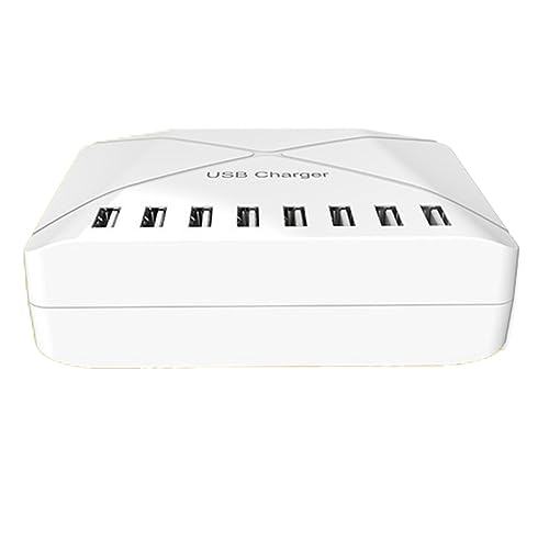 Jrpzcv 1 Stück 40 W USB-Multiport-Ladegerät Schnellladegerät Hub 8-Port-Schnellladegerät Ladestation Desktop-Ladegerät EU-Stecker von Jrpzcv