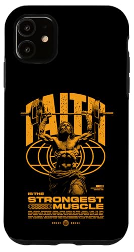 Glaube ist der stärkste Muskel Jesus Hülle für iPhone 11 von Jrrts Jesus Fitnessstudio Designs