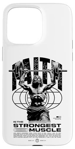 Glaube ist der stärkste Muskel Jesus Hülle für iPhone 15 Pro Max Glaube ist der stärkste Muskel Jesus Hülle für iPhone 15 Pro Max von Jrrts Jesus Fitnessstudio Designs