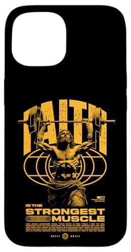 Glaube ist der stärkste Muskel Jesus Hülle für iPhone 15 Glaube ist der stärkste Muskel Jesus Hülle für iPhone 15 von Jrrts Jesus Fitnessstudio Designs