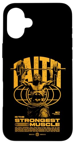 Glaube ist der stärkste Muskel Jesus Hülle für iPhone 16 Plus Glaube ist der stärkste Muskel Jesus Hülle für iPhone 16 Plus von Jrrts Jesus Fitnessstudio Designs