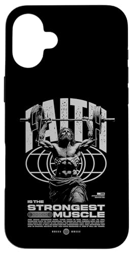 Glaube ist der stärkste Muskel Jesus Hülle für iPhone 16 Plus von Jrrts Jesus Fitnessstudio Designs