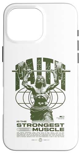 Glaube ist der stärkste Muskel Jesus Hülle für iPhone 16 Pro Max Glaube ist der stärkste Muskel Jesus Hülle für iPhone 16 Pro Max von Jrrts Jesus Fitnessstudio Designs