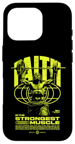 Glaube ist der stärkste Muskel Jesus Hülle für iPhone 16 Pro Glaube ist der stärkste Muskel Jesus Hülle für iPhone 16 Pro von Jrrts Jesus Fitnessstudio Designs
