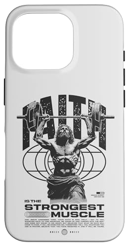 Glaube ist der stärkste Muskel Jesus Hülle für iPhone 16 Pro Glaube ist der stärkste Muskel Jesus Hülle für iPhone 16 Pro von Jrrts Jesus Fitnessstudio Designs