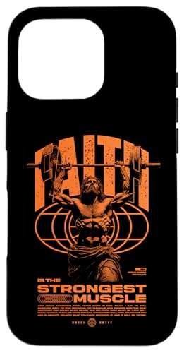 Glaube ist der stärkste Muskel Jesus Hülle für iPhone 16 Pro von Jrrts Jesus Fitnessstudio Designs
