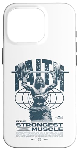 Glaube ist der stärkste Muskel Jesus Hülle für iPhone 16 Pro von Jrrts Jesus Fitnessstudio Designs