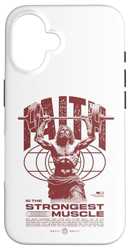 Glaube ist der stärkste Muskel Jesus Hülle für iPhone 16 Glaube ist der stärkste Muskel Jesus Hülle für iPhone 16 von Jrrts Jesus Fitnessstudio Designs