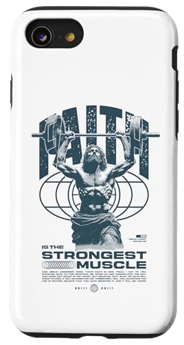 Glaube ist der stärkste Muskel Jesus Hülle für iPhone SE (2020) / 7 / 8 von Jrrts Jesus Fitnessstudio Designs